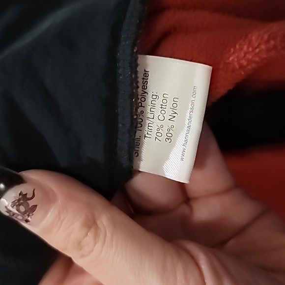 Hanna Andersson vest zip up burnt orange w black trim pockets nylon blend - Picture 4 of 4